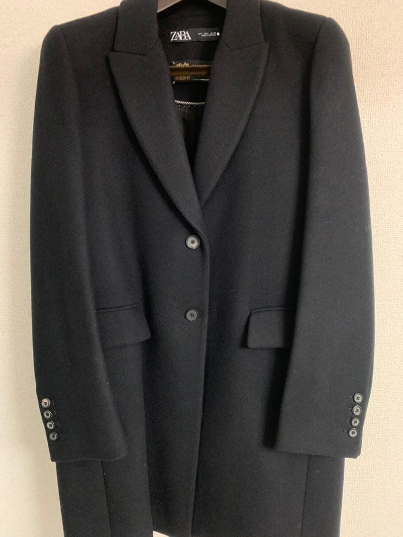 ZARA ウールコート　ブラック