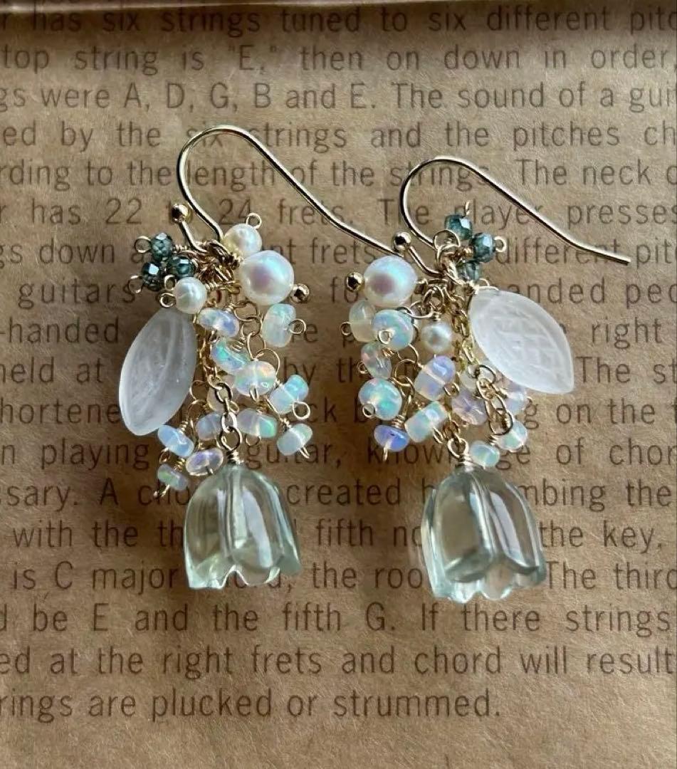 ブルートパーズルースsilver＆グレームーンストーン＆カレンシルバーチャーム他