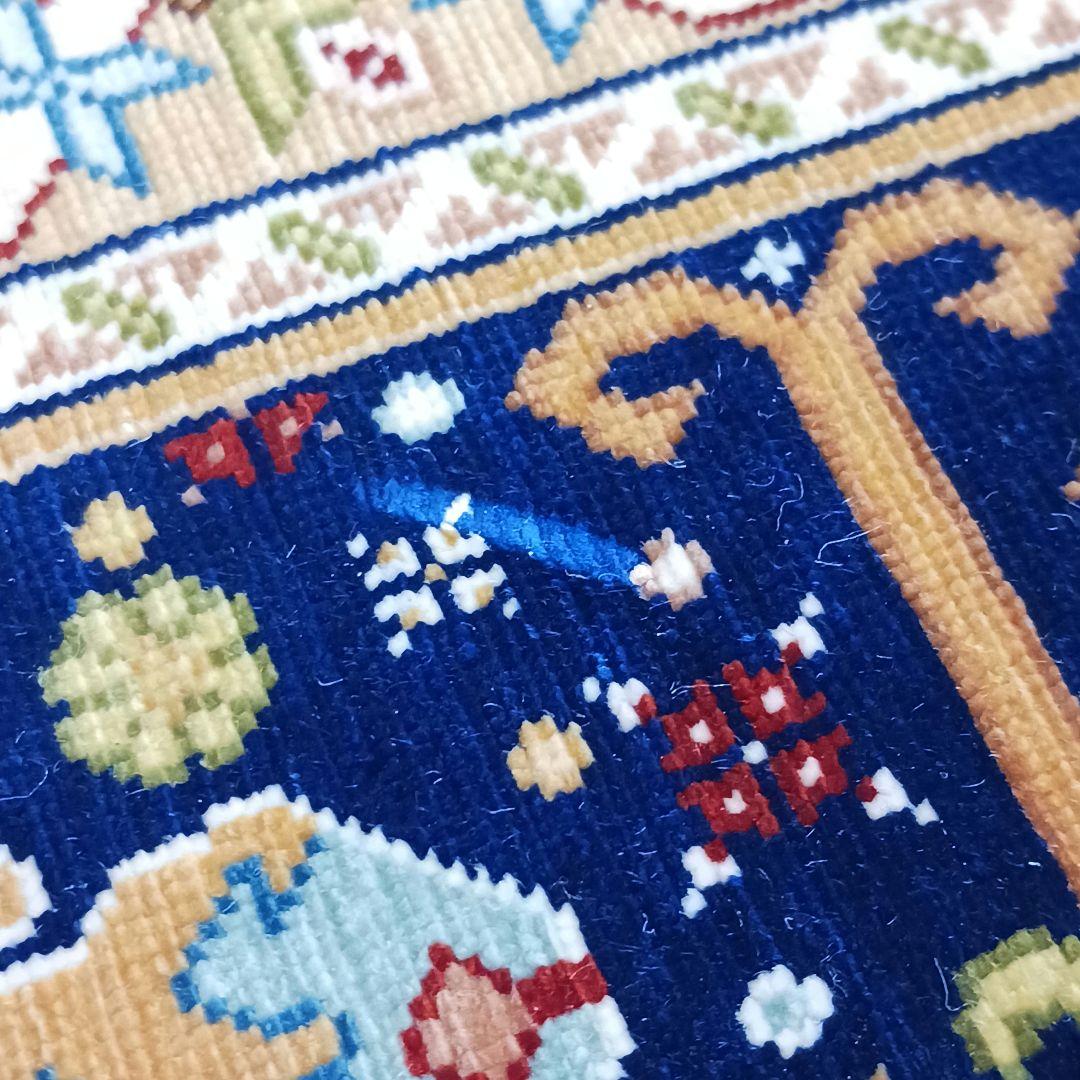 Y3284 トルコ絨毯 ヘレケ シルク100% 手織144万ノット 工房サイン