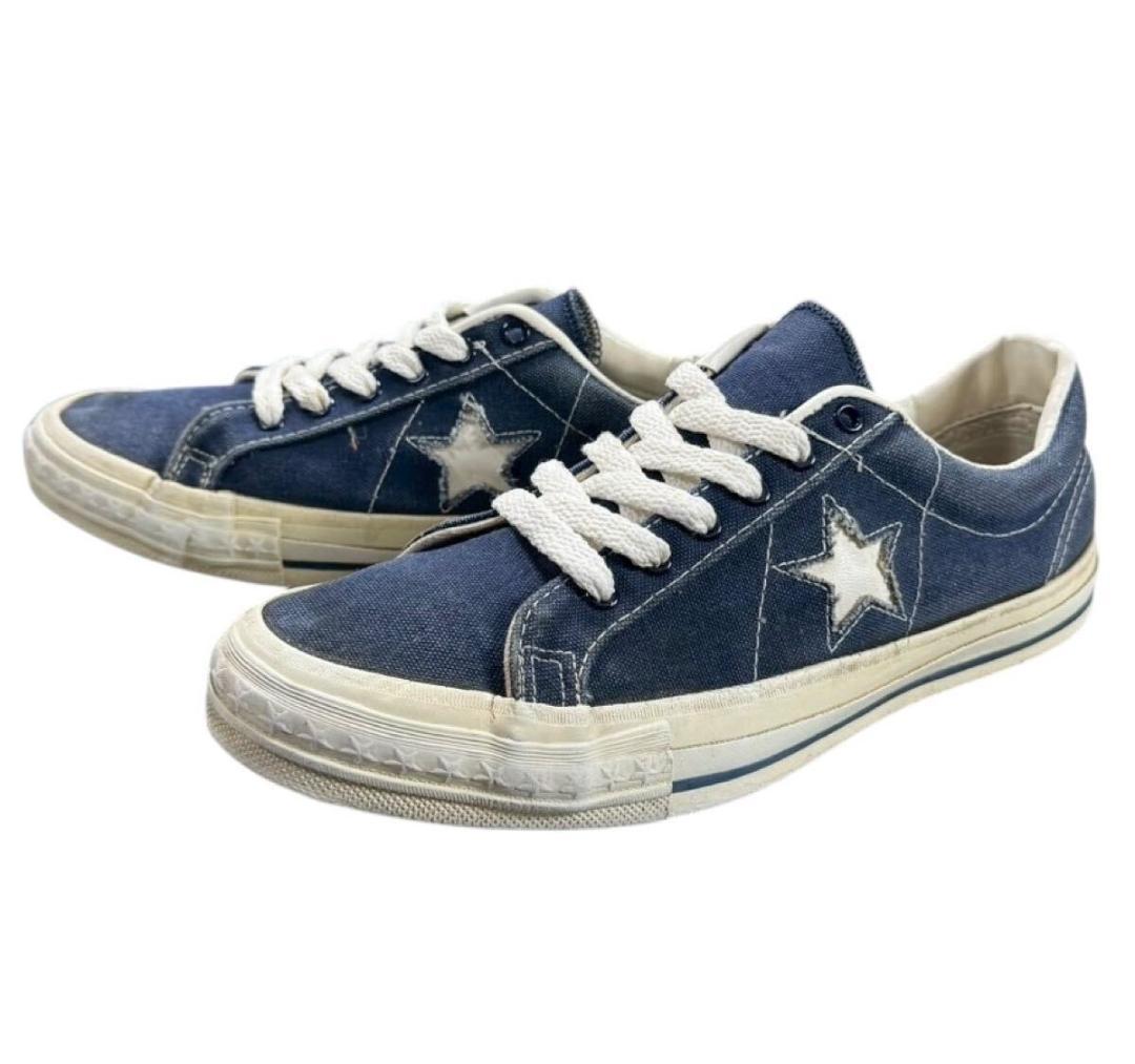 USA製 コンバース ワンスター ネイビーキャンバス US8 26.5㎝