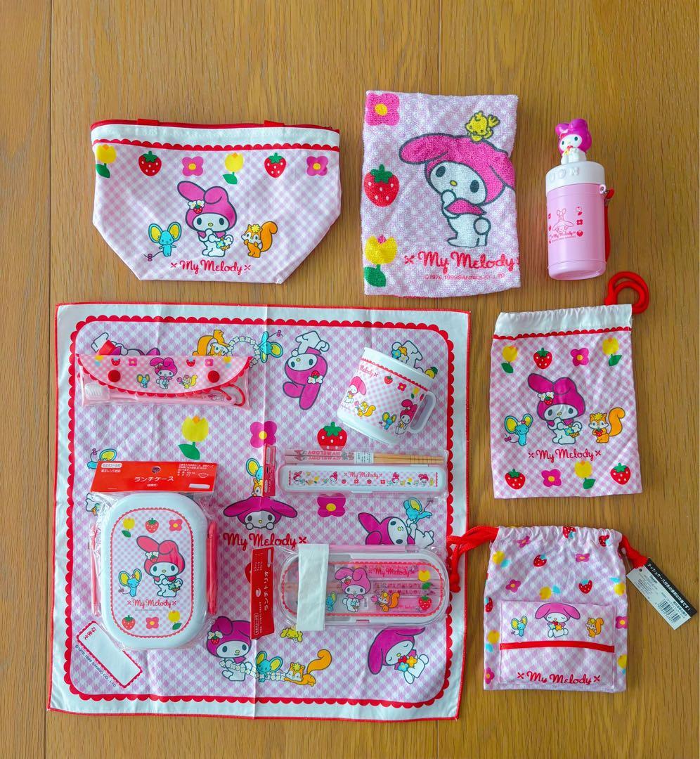 《レア物》未使用　1999 My Melody お弁当箱セット　平成レトロ