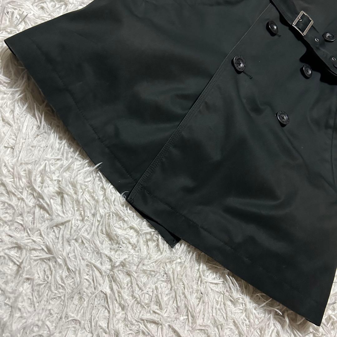 【】トレンチコート バーバリーブラックレーベル 黒 ノバチェック ライナー