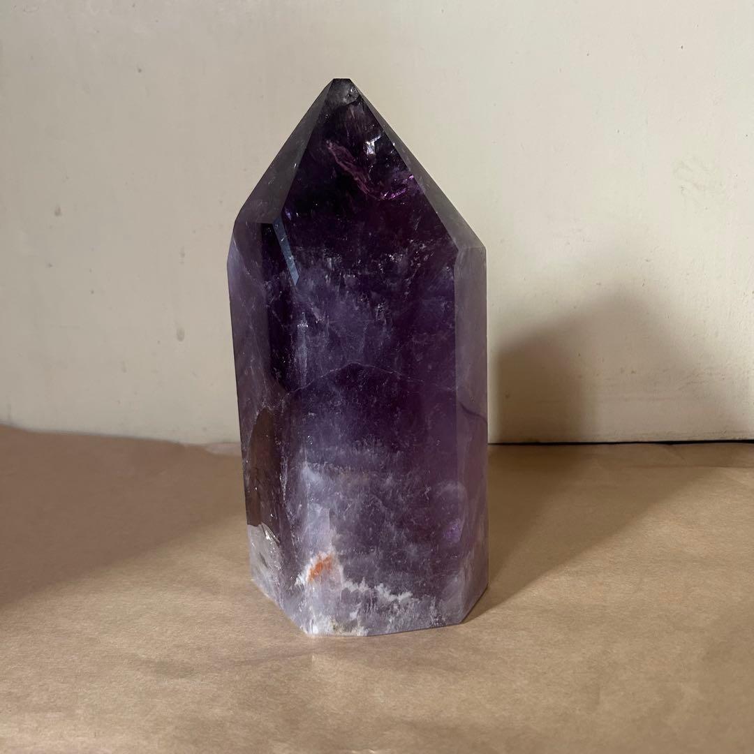 紫水晶　ポイント　高さ　19センチ　置物