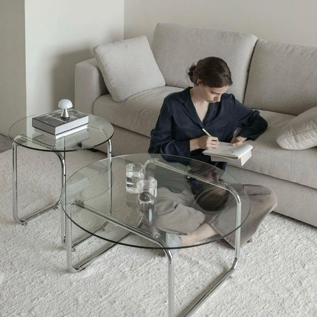 取急ぎ・丸テーブル ガラス