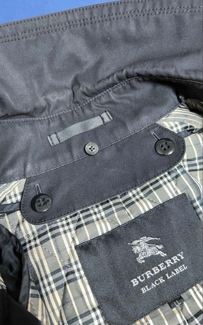 【美品】バーバリーブラックレーベル LL トレンチコート ライナー ブラック 黒