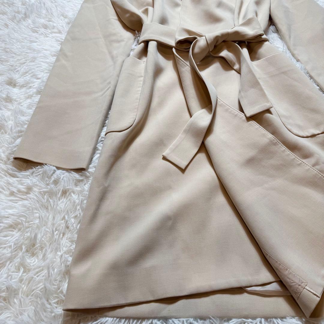 ねこじゃらし様美品 アナイ ダブルクロスフードコート ウエストリボン ガウン