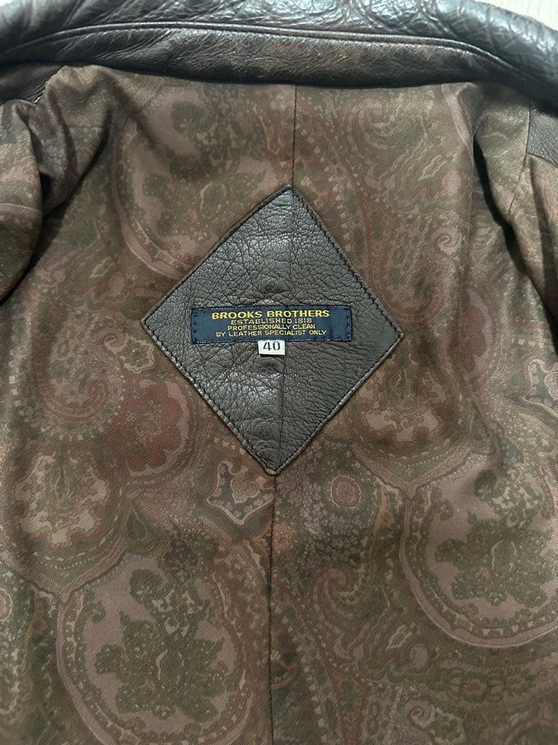 80s BROOKS BROTHERS レザー ブルゾン ジャケット A-2