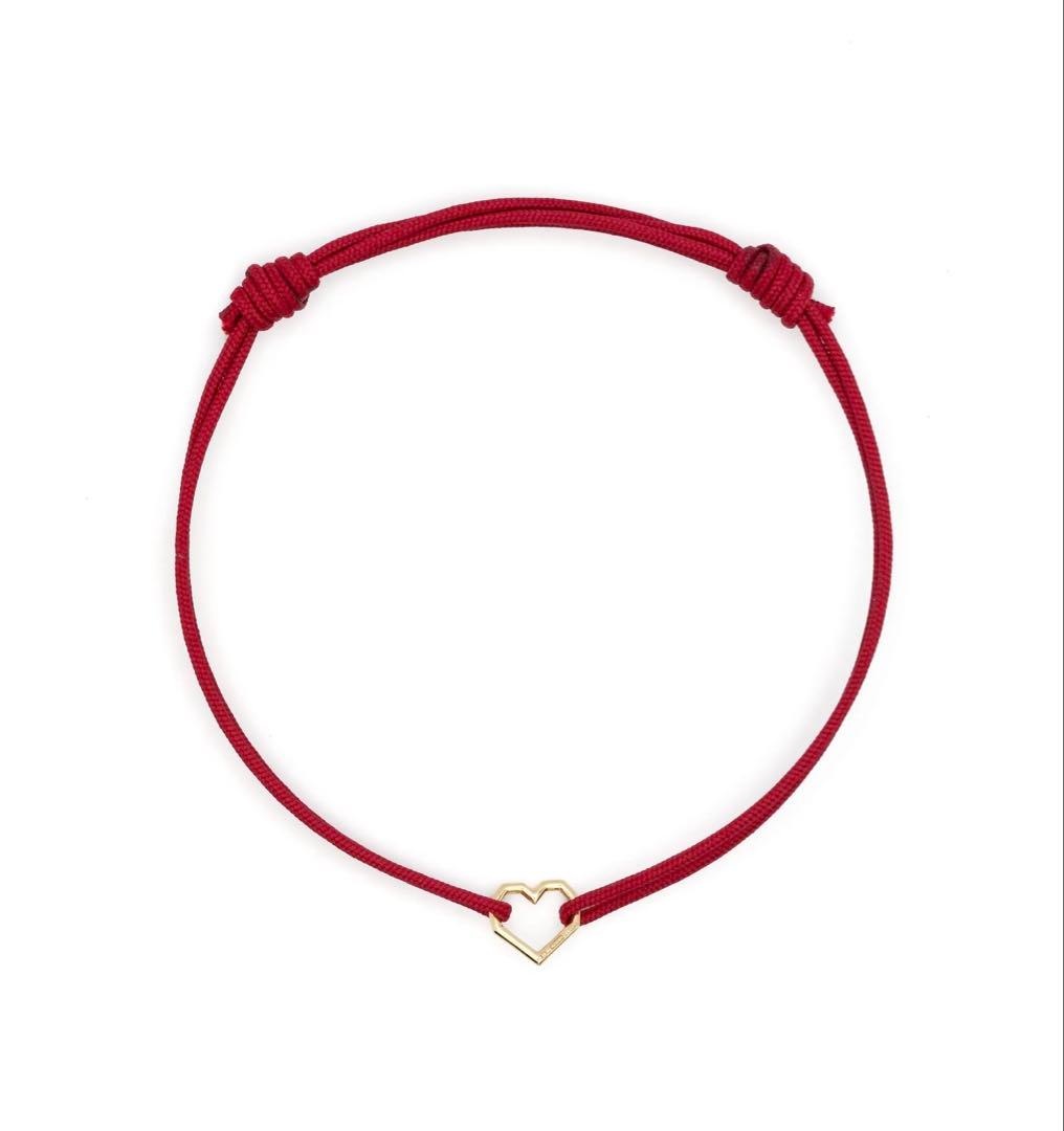 AliitaアリータCorazonコードブレスレット9Kイエローゴールド