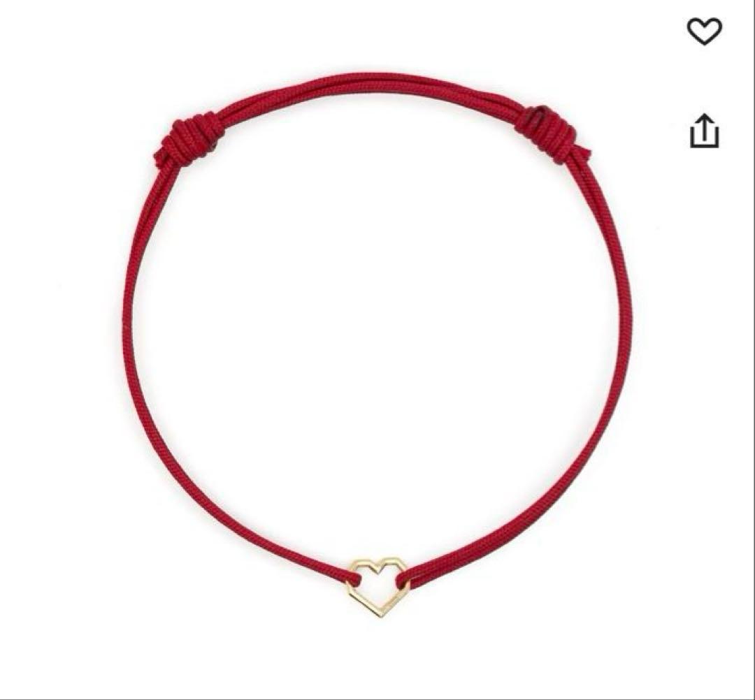 AliitaアリータCorazonコードブレスレット9Kイエローゴールド