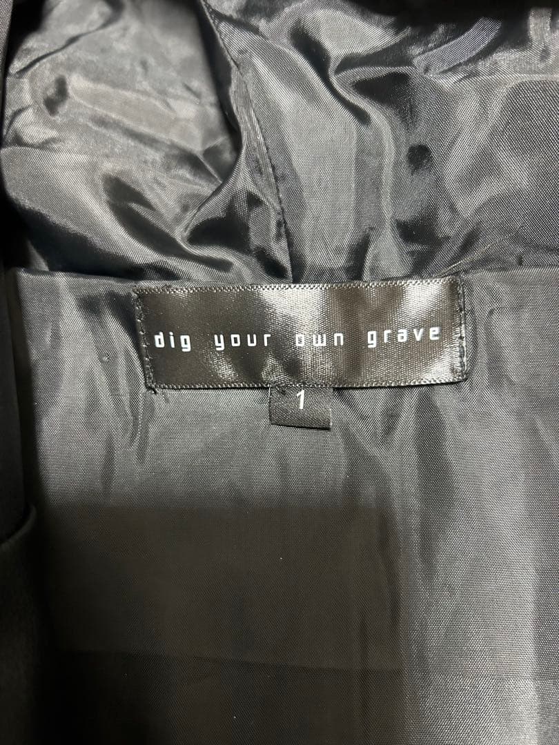 【DIG YOUR OWN GRAVE】LEATHER ZIP HOODY