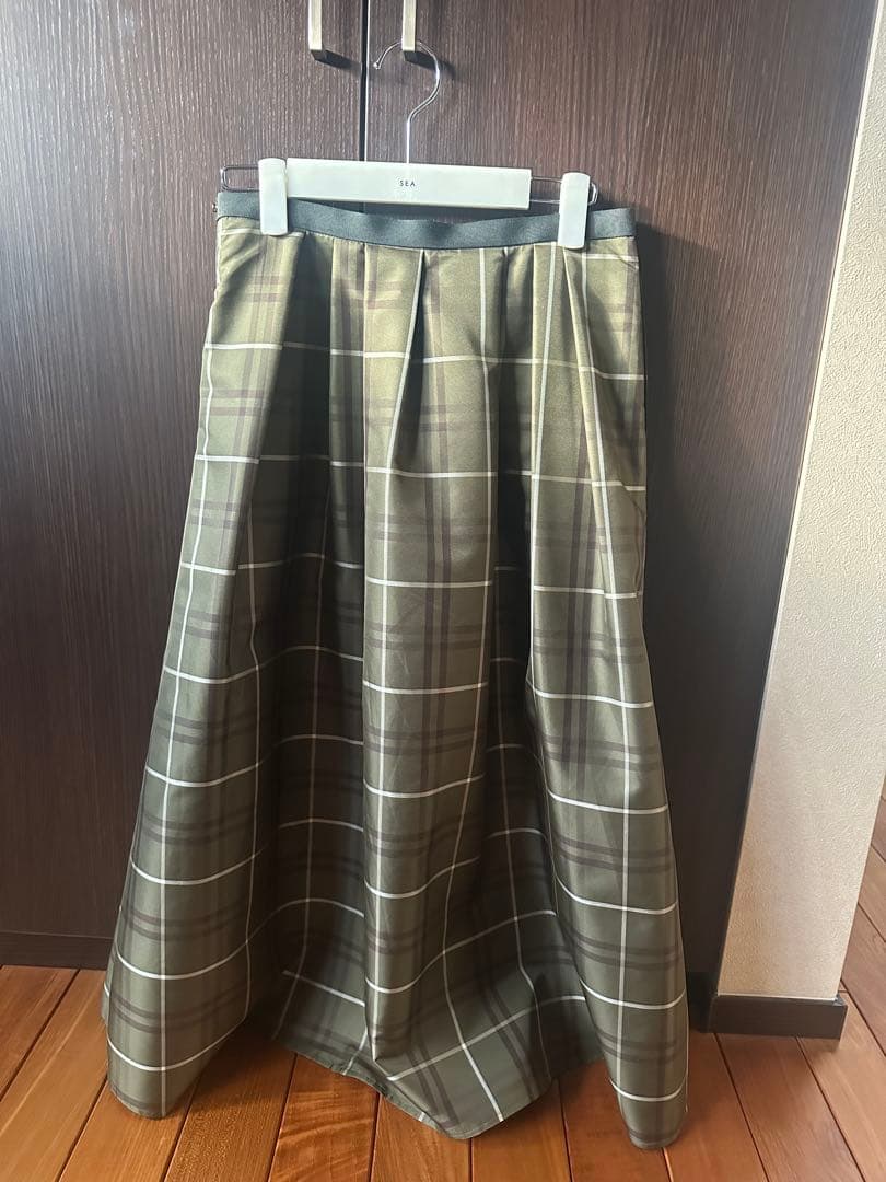 Drawer チェック柄 フレアスカート 36
