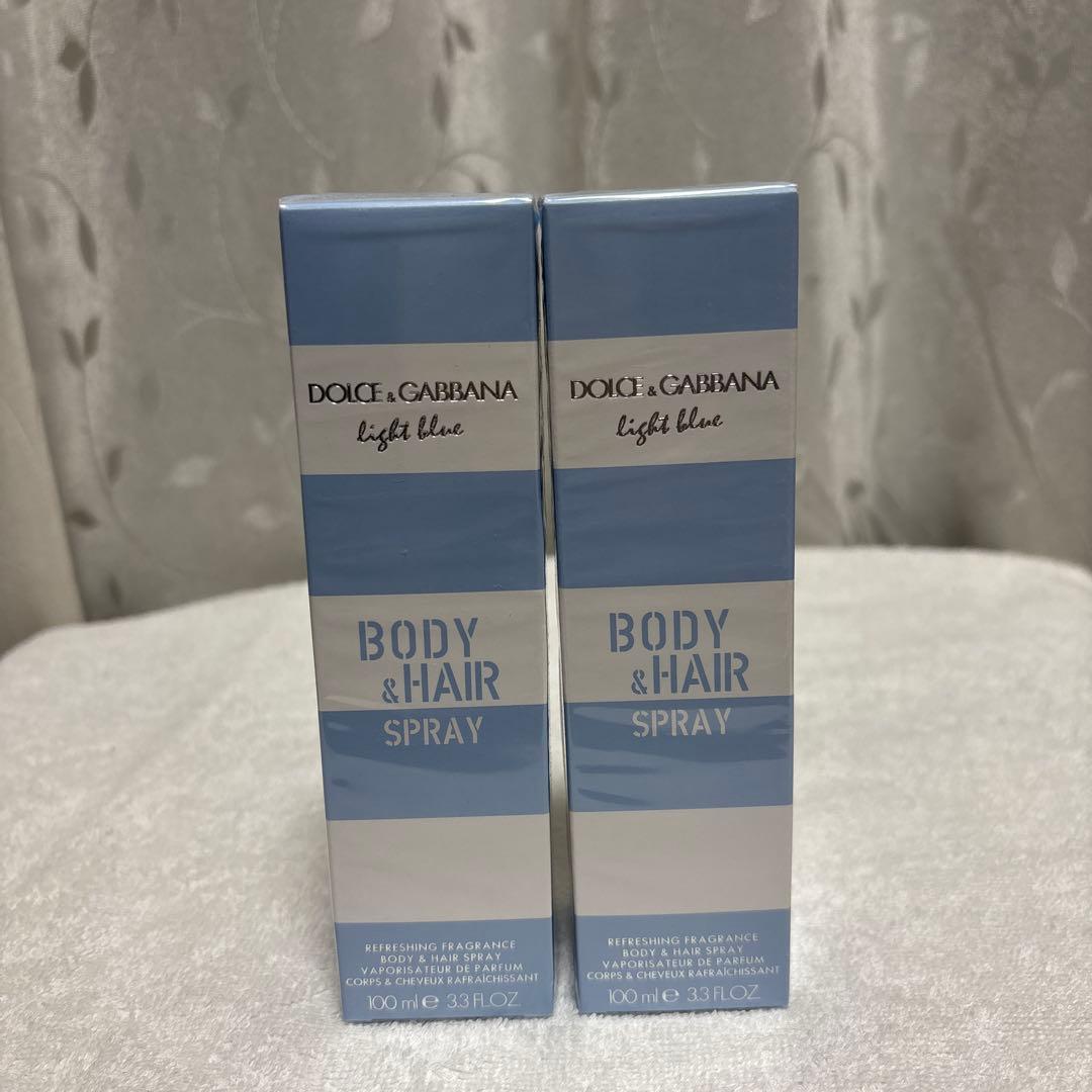 新品未使用、ドルチェ＆ガッバーナ ライトブルー ボディ＆ヘアスプレー 100ml