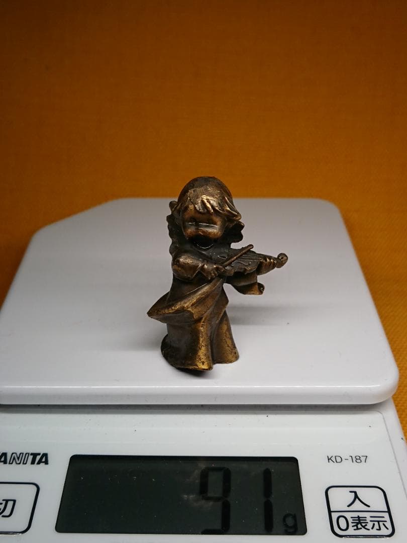 人形　天使　銅製　ヨーロッパ　置物　インテリア　工芸品　美術品　A2655