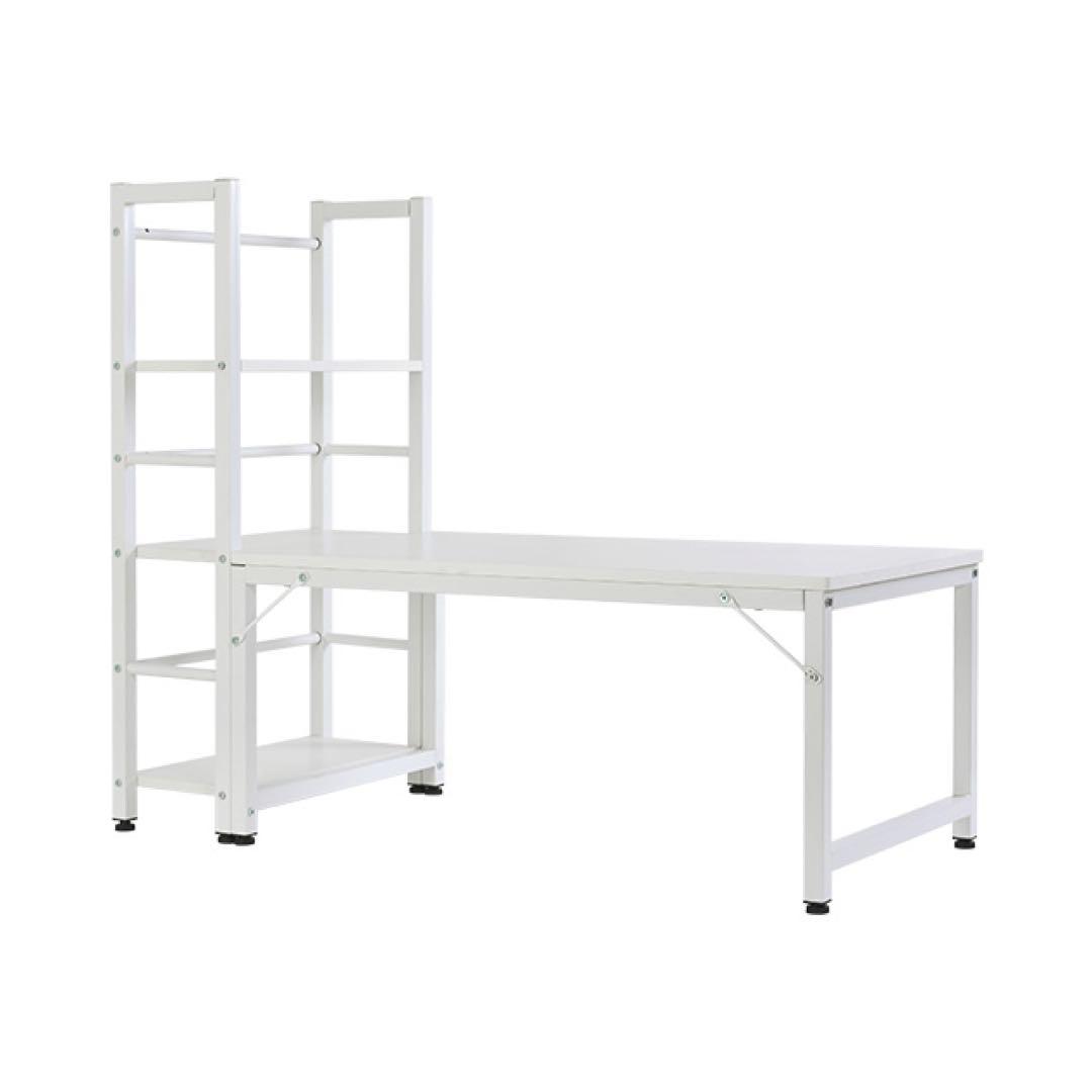 期限セール デスク ミシン台 ロータイプ パソコンデスク 一体分離両用3段 白
