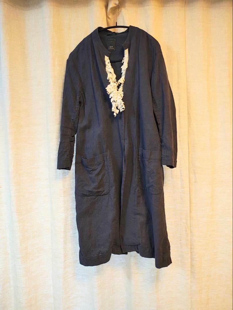 ミナペルホネン　コットンリネン コート　forest parade