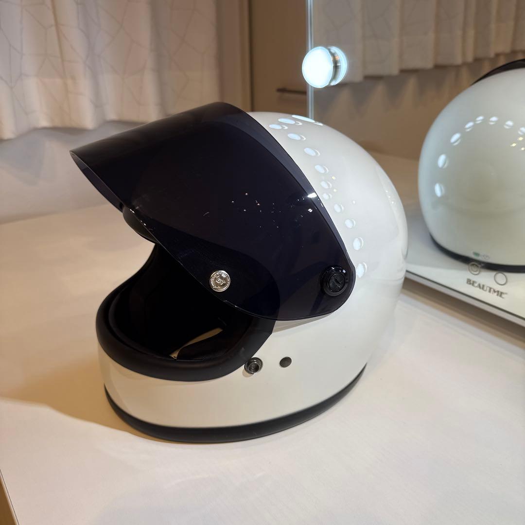 猫*長様 ホワイト フルフェイスヘルメット PSCマーク