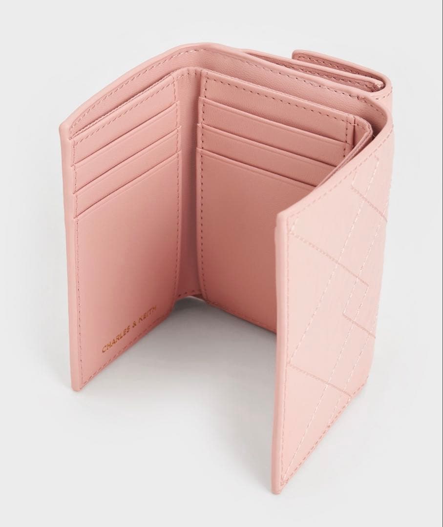 Duo ドゥオ キルトフォルドオーバー ウォレット　ライトピンク