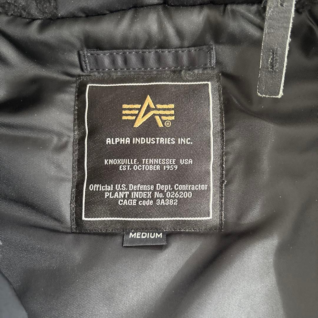 アルファインダストリーズN-2Bフライトジャケット M ブラック 短丈 ブラック