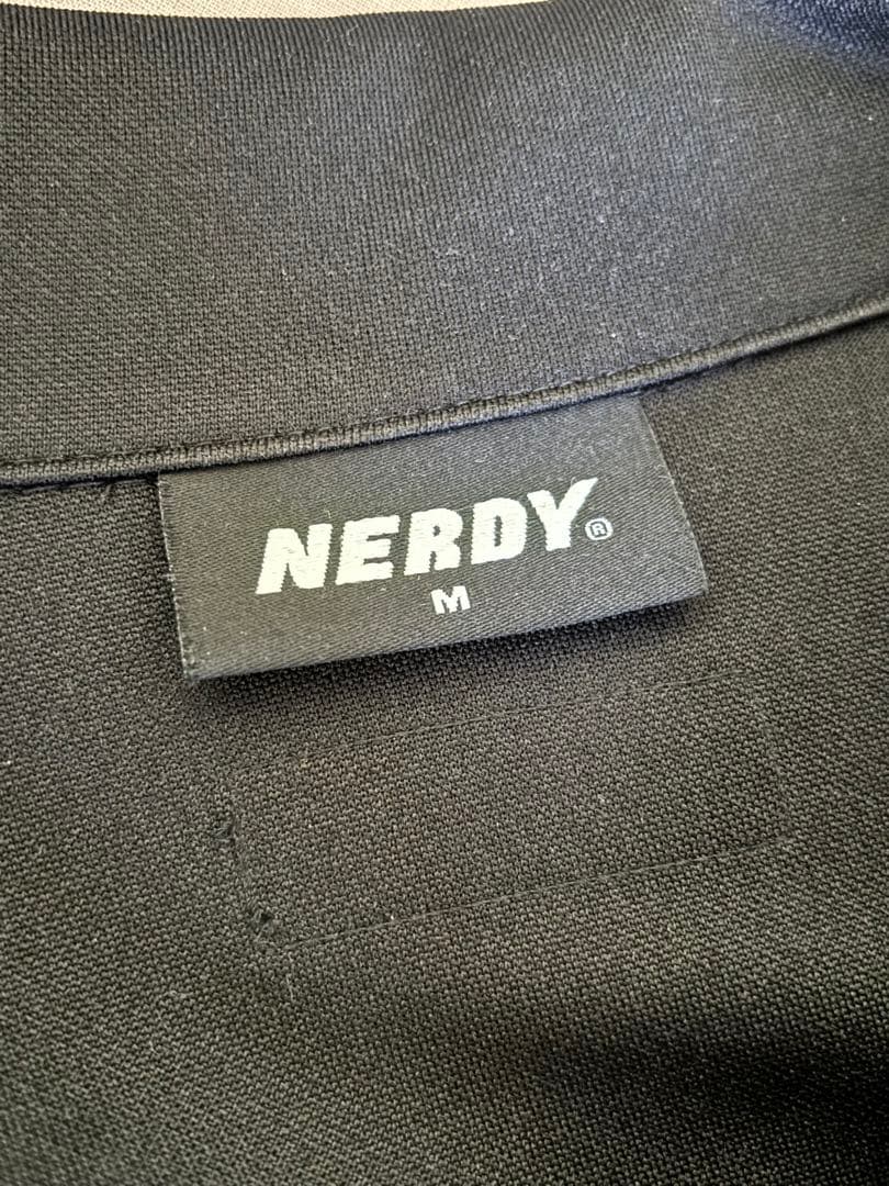 【ハングルロゴ】NERDY ハングルトラックジャケット ブラック M 韓国限定