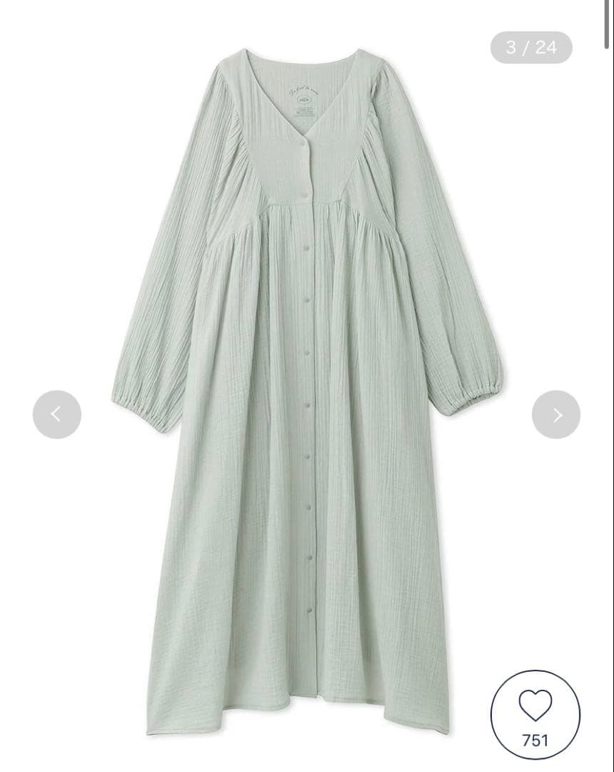 ジェラートピケ　マタニティガーゼワンピース