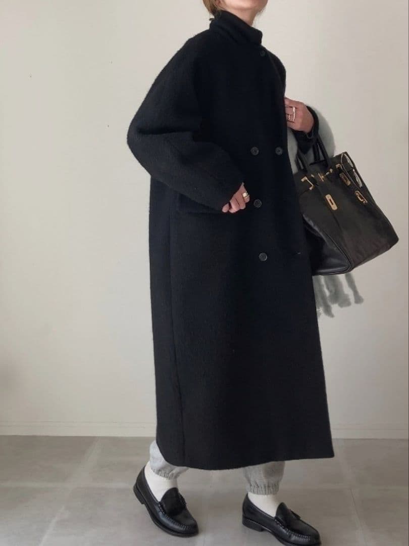 DOUBLE WOOL LONG COAT　CLANE