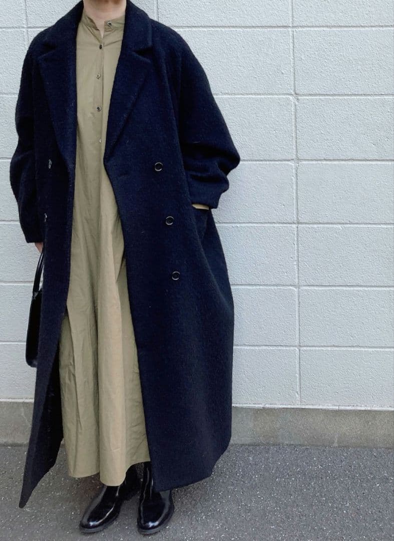 DOUBLE WOOL LONG COAT　CLANE