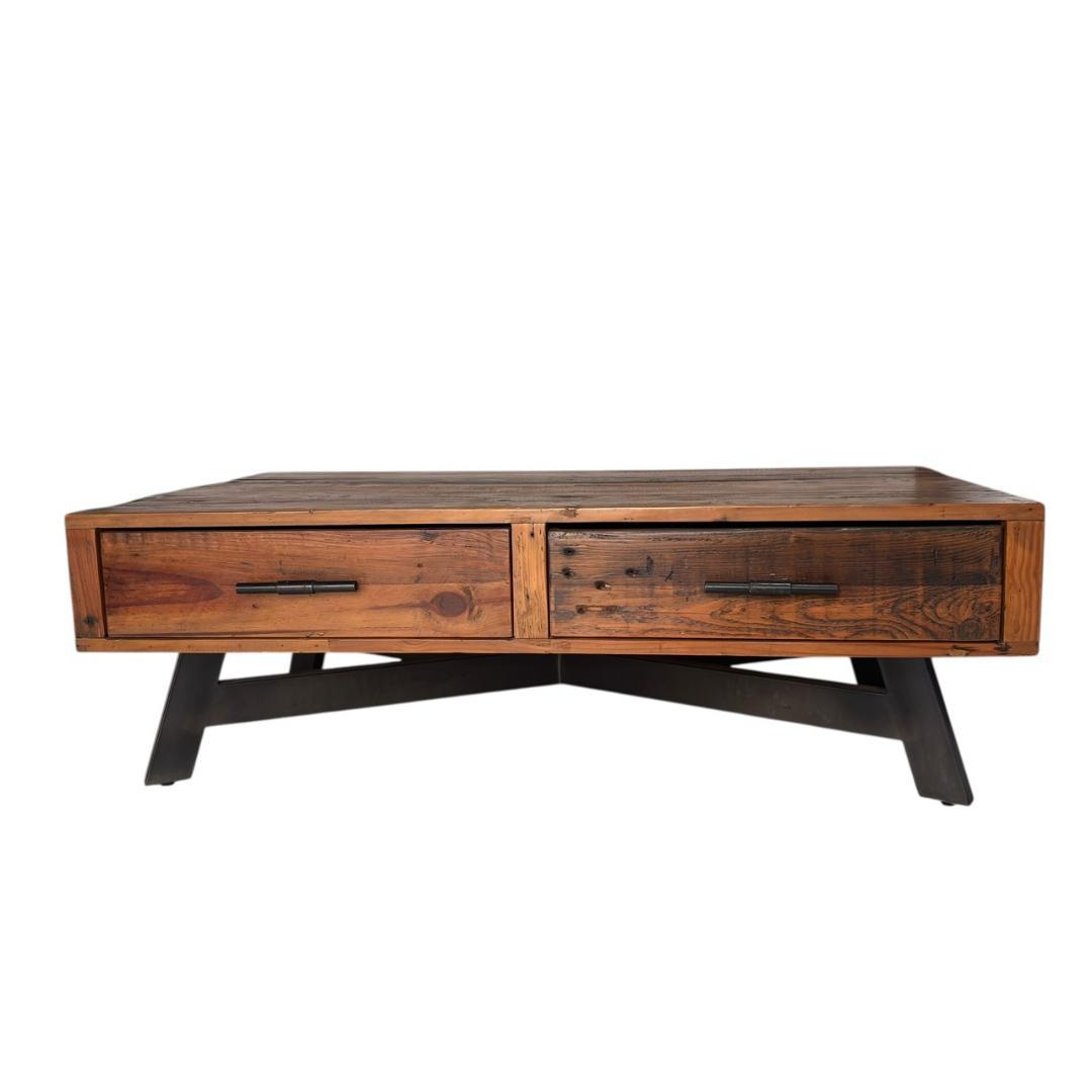 カーサヒルズ ヴィンテージ風 古材 ローテーブル センターテーブル