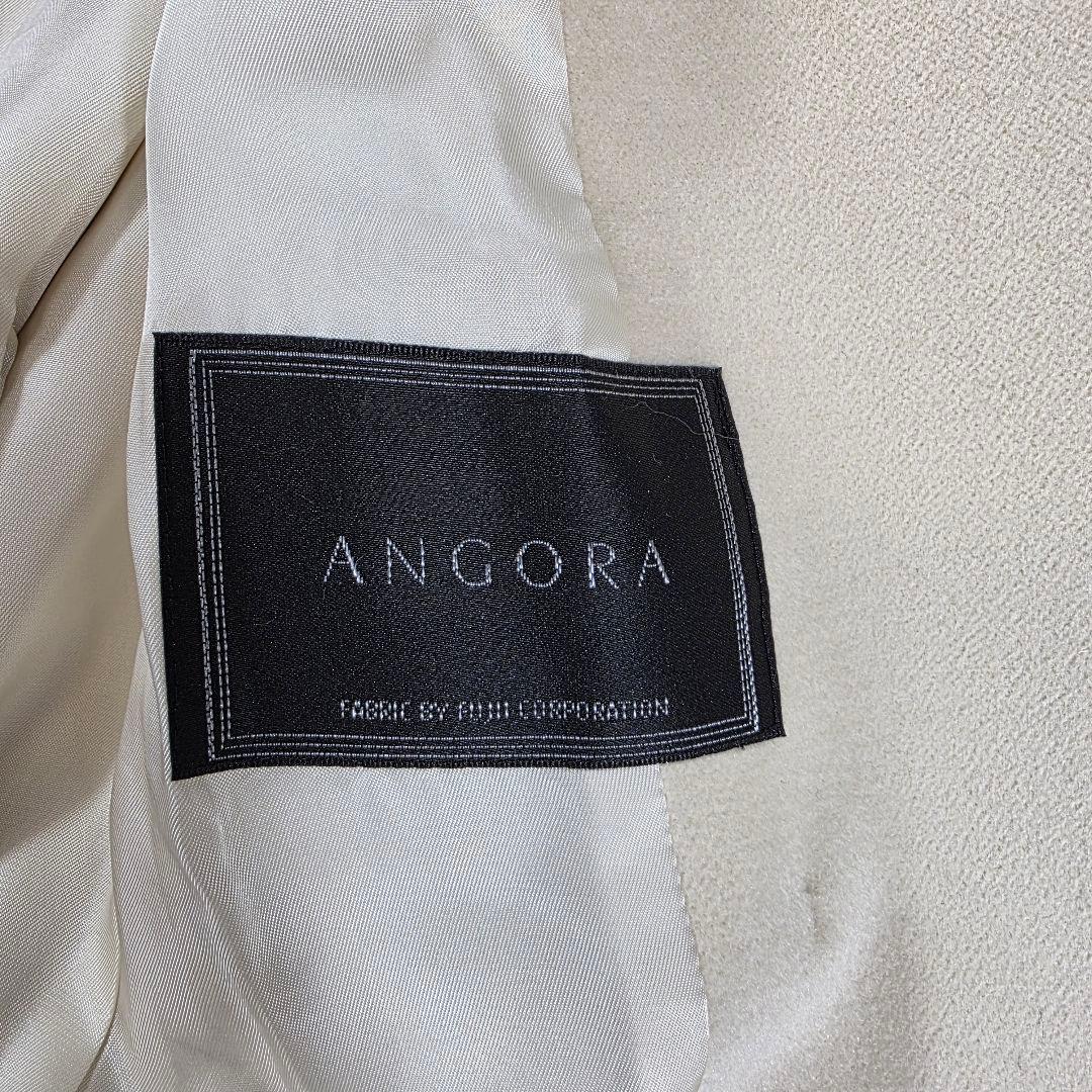 専用✨【美品 アンゴラ シルク】INED　チェスターコート　Aライン　ホワイト