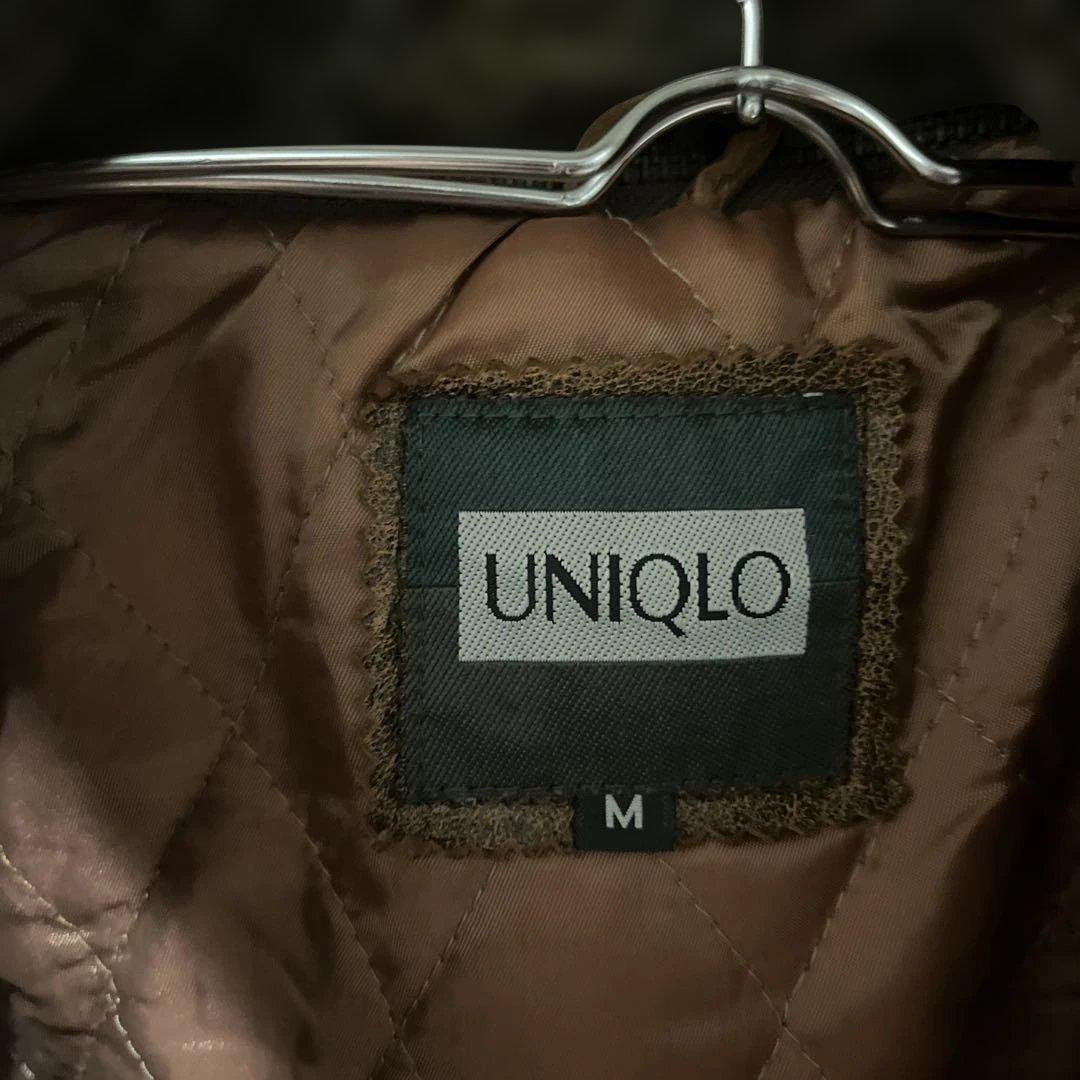 買*ー様 即日発送 OLD UNIQLO ボア襟付きレザージャケット Mサイズ