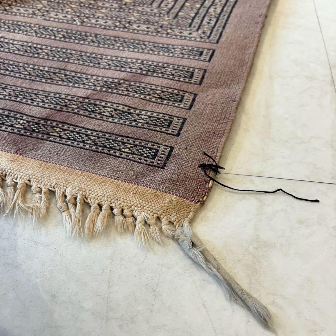 パキスタン絨毯　グリーン　ラホール　アンティーク　絨毯　ラグ　カーペット