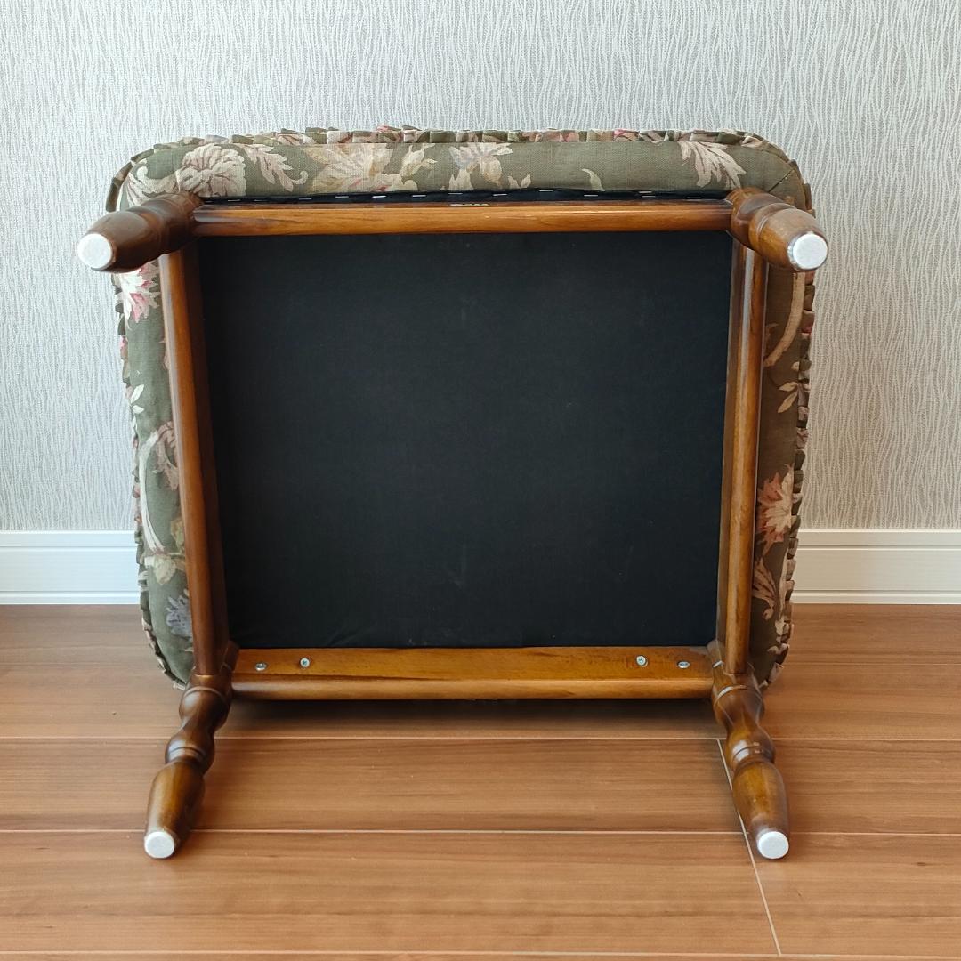 カリモク　オットマン　コロニアル　フリージアグリーン　スツール