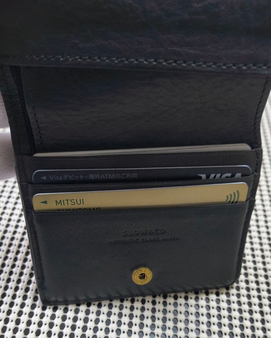 SLOW （スロウ） がま口 ミニ財布 ブラック