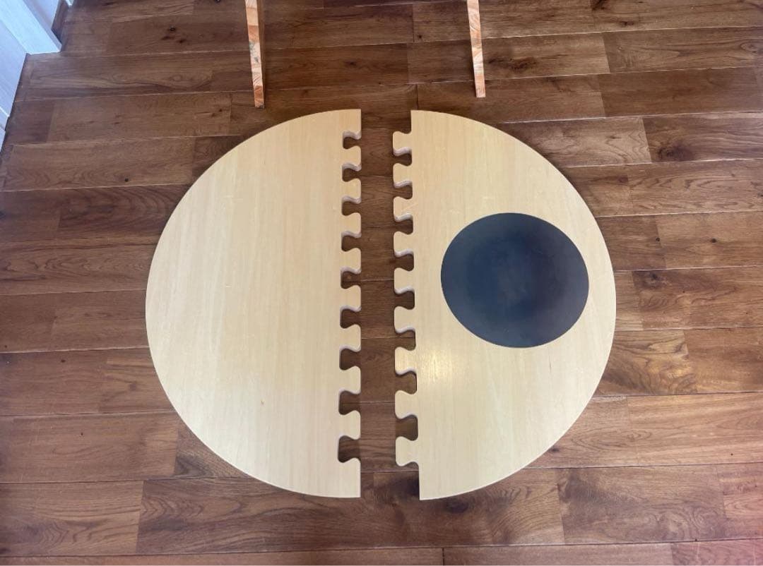 ウッドテーブル(金属フラット盤付)※オーダーメード品