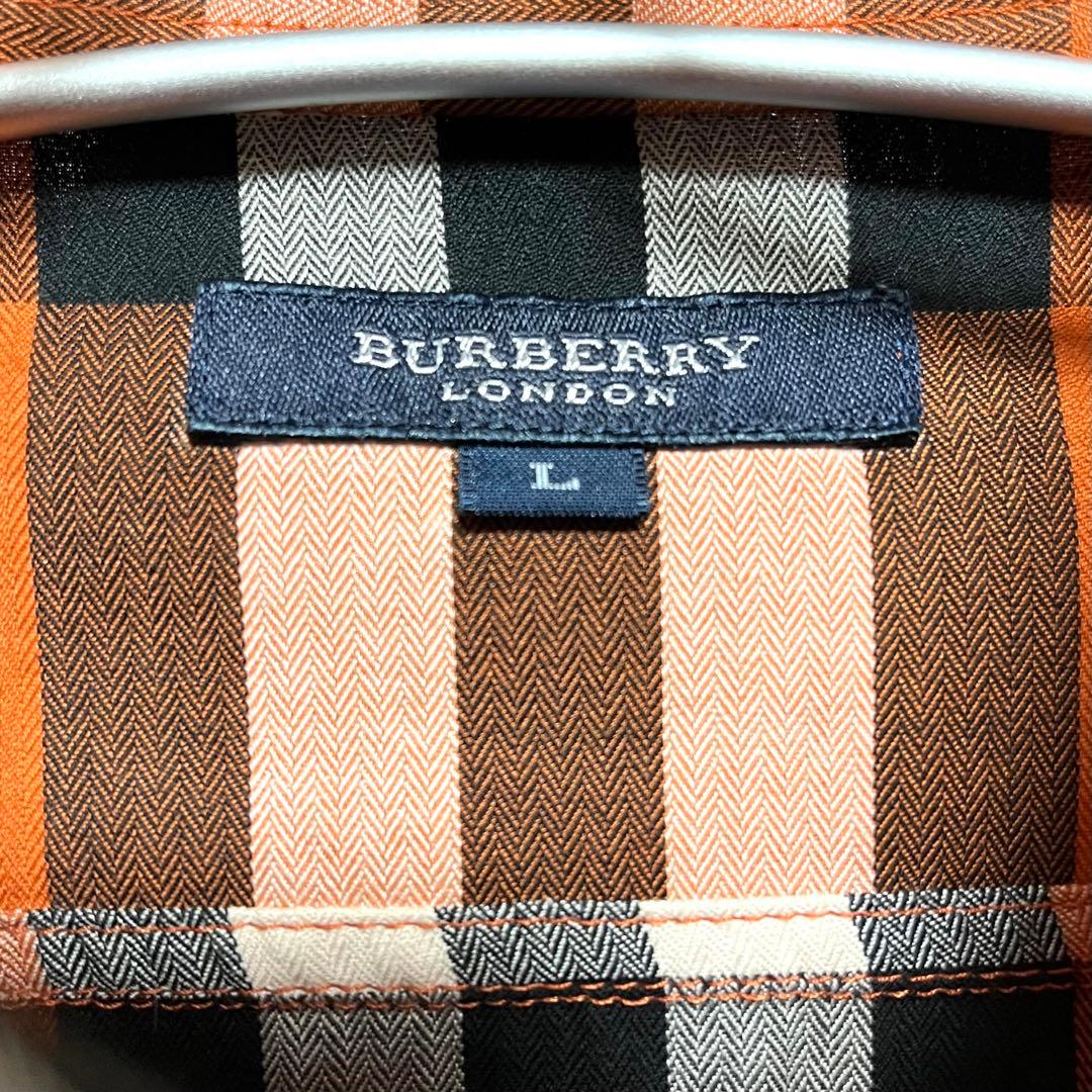バーバリーロンドン　ノバチェック柄 長袖シャツ Lサイズ　ギガチェック