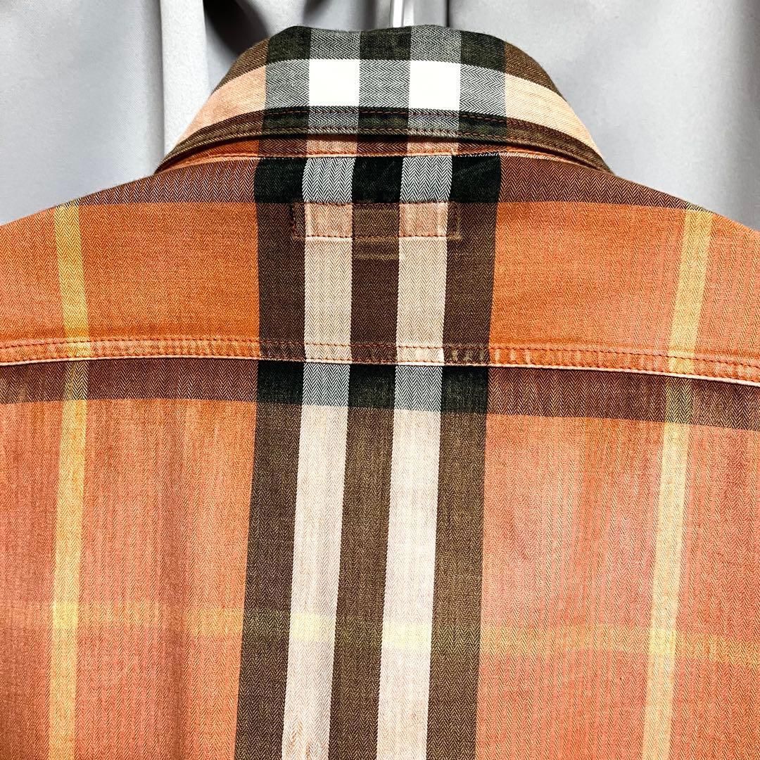 バーバリーロンドン　ノバチェック柄 長袖シャツ Lサイズ　ギガチェック