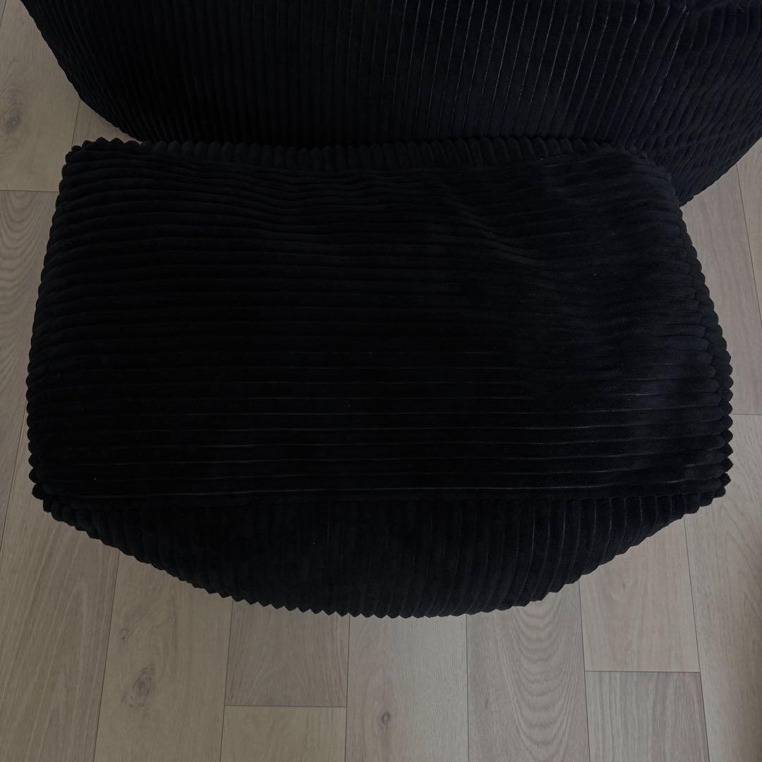 Loosy HUGME 1人掛けビーズソファ Black まんぼー