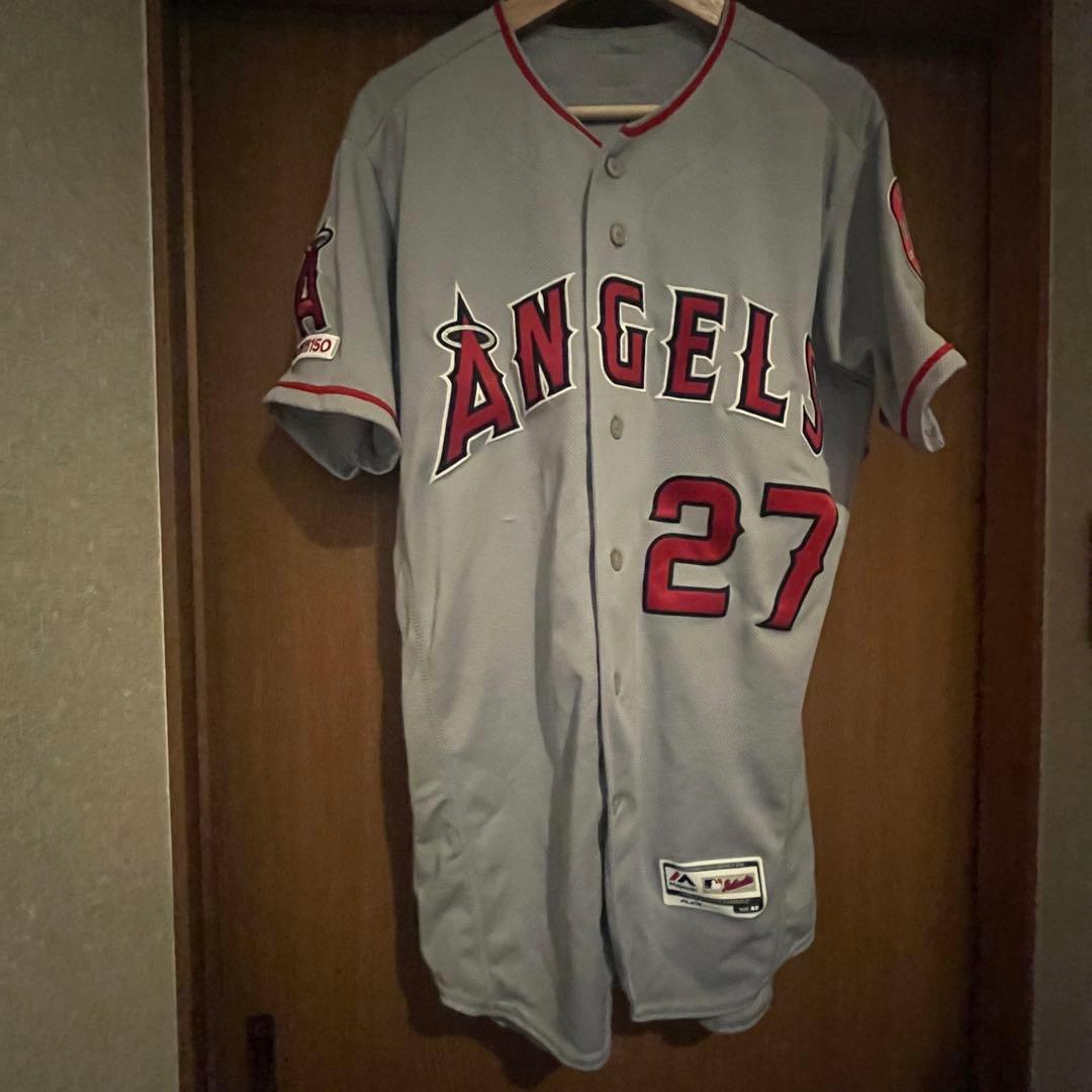 記念グッズ Mike Trout angels authentic jersey