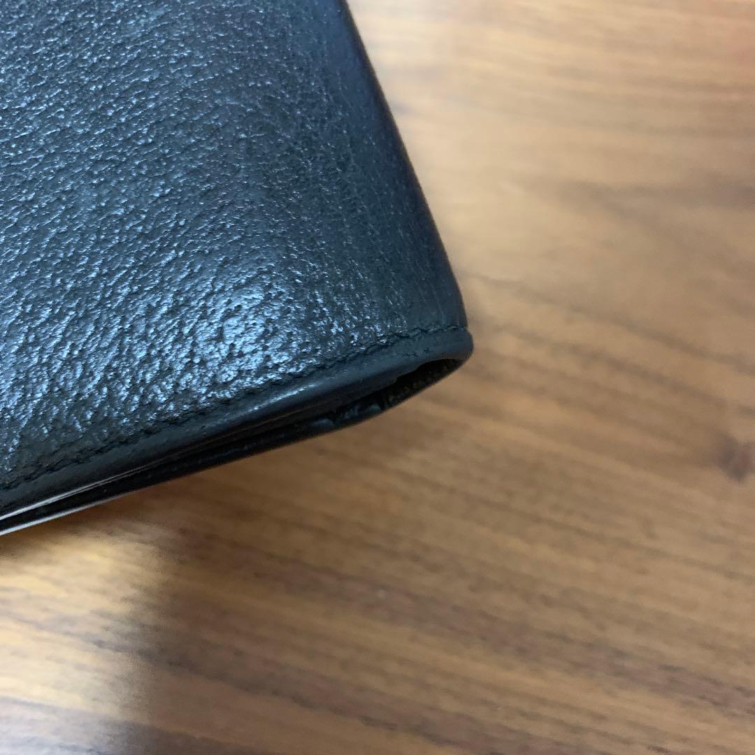 GUCCI グッチ GGマーモント レザー ロング ブラック 皮 財布 黒