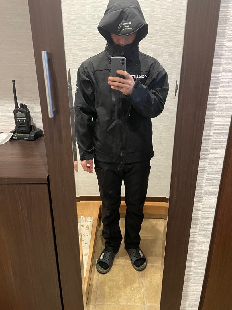 イ*ン様 mazume フィッシングウェア上着 L パンツM黒