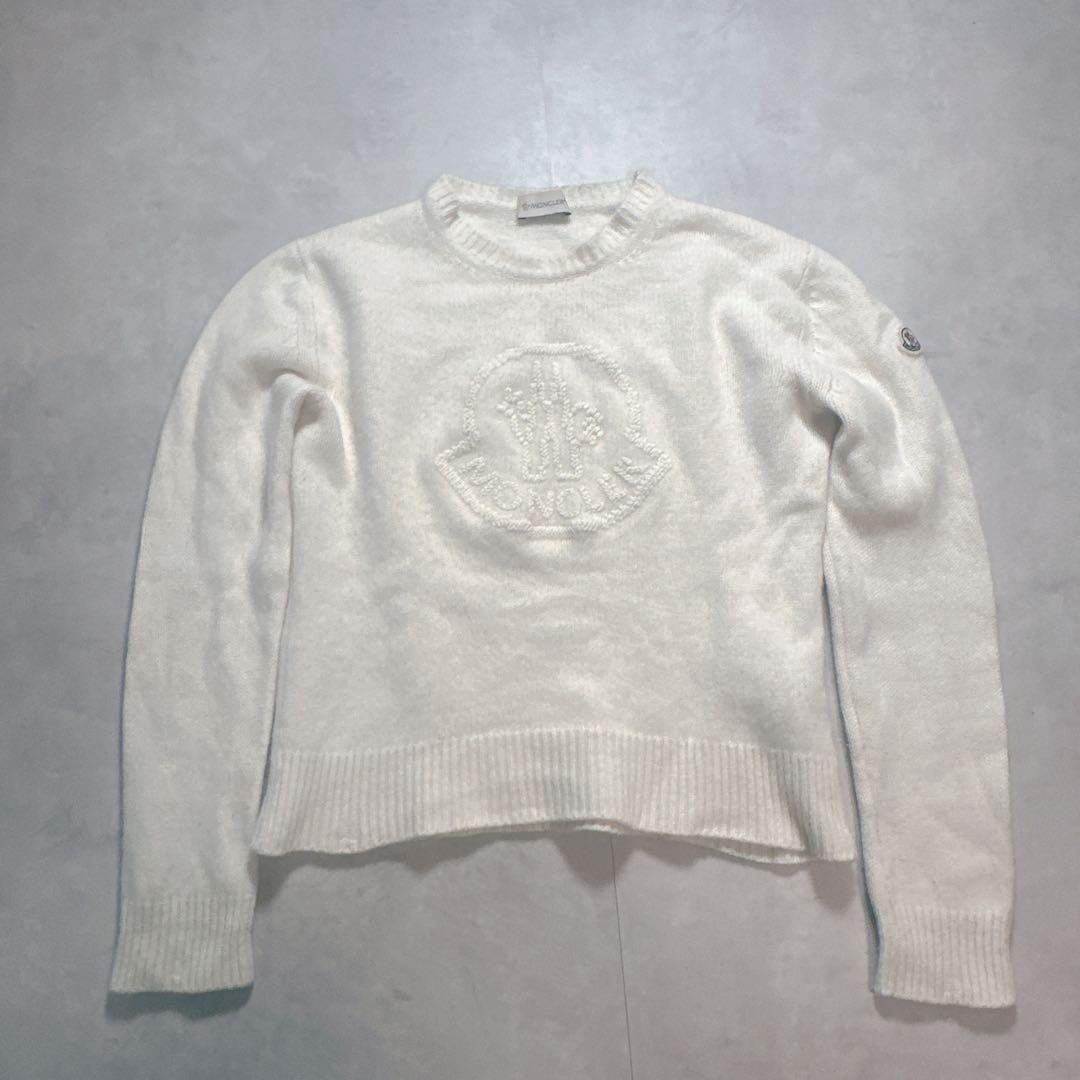 MONCLER モンクレール ニット ショート丈 カシミヤ ワッペン S
