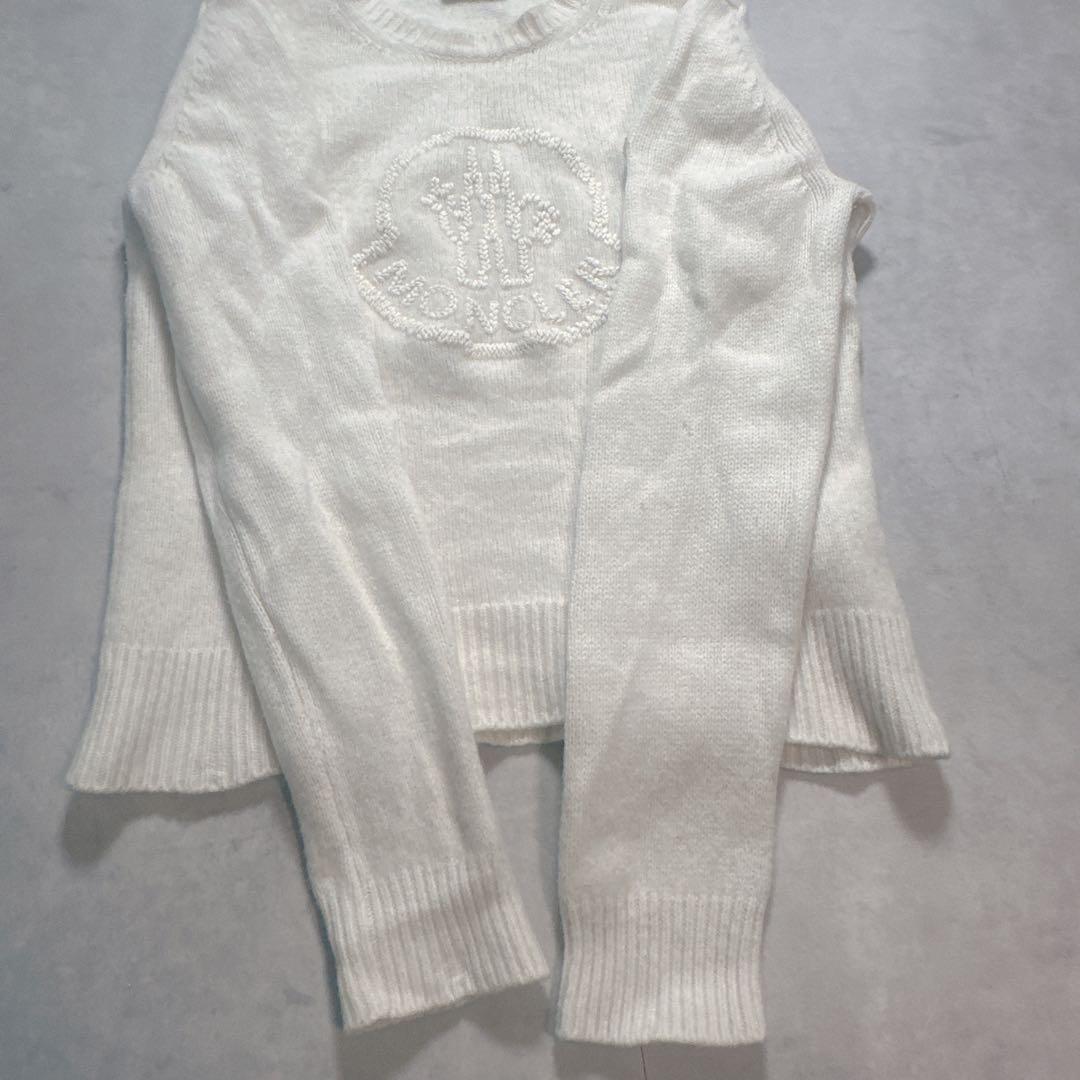 MONCLER モンクレール ニット ショート丈 カシミヤ ワッペン S