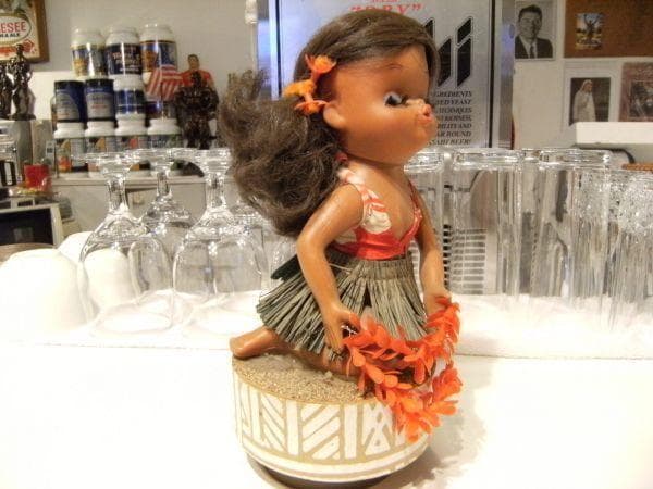 USA製品★80年代★ ハワイ オルゴール 人形 フィギュア フラダンス