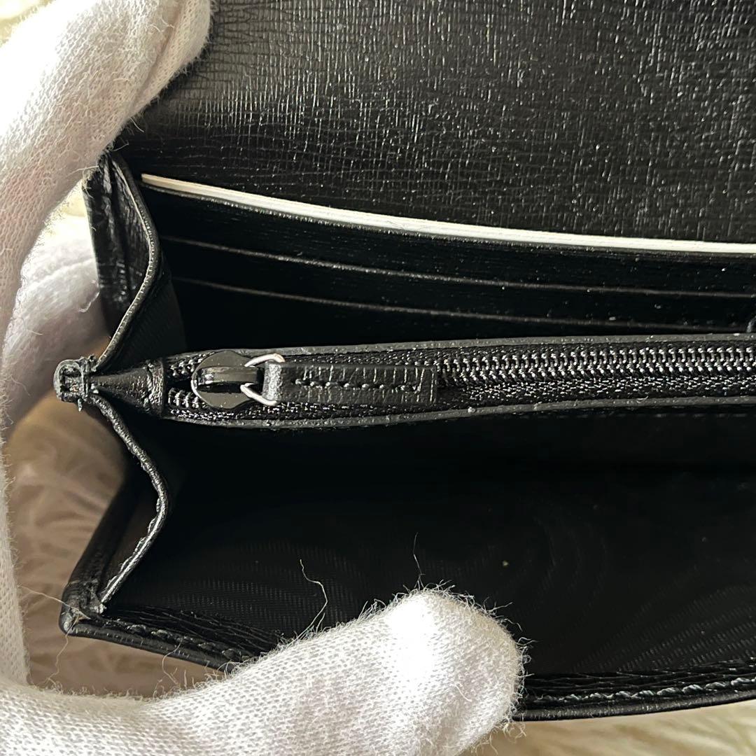 未使用✨グッチ インターロッキング 長財布 二つ折り 本革 ブラック 黒
