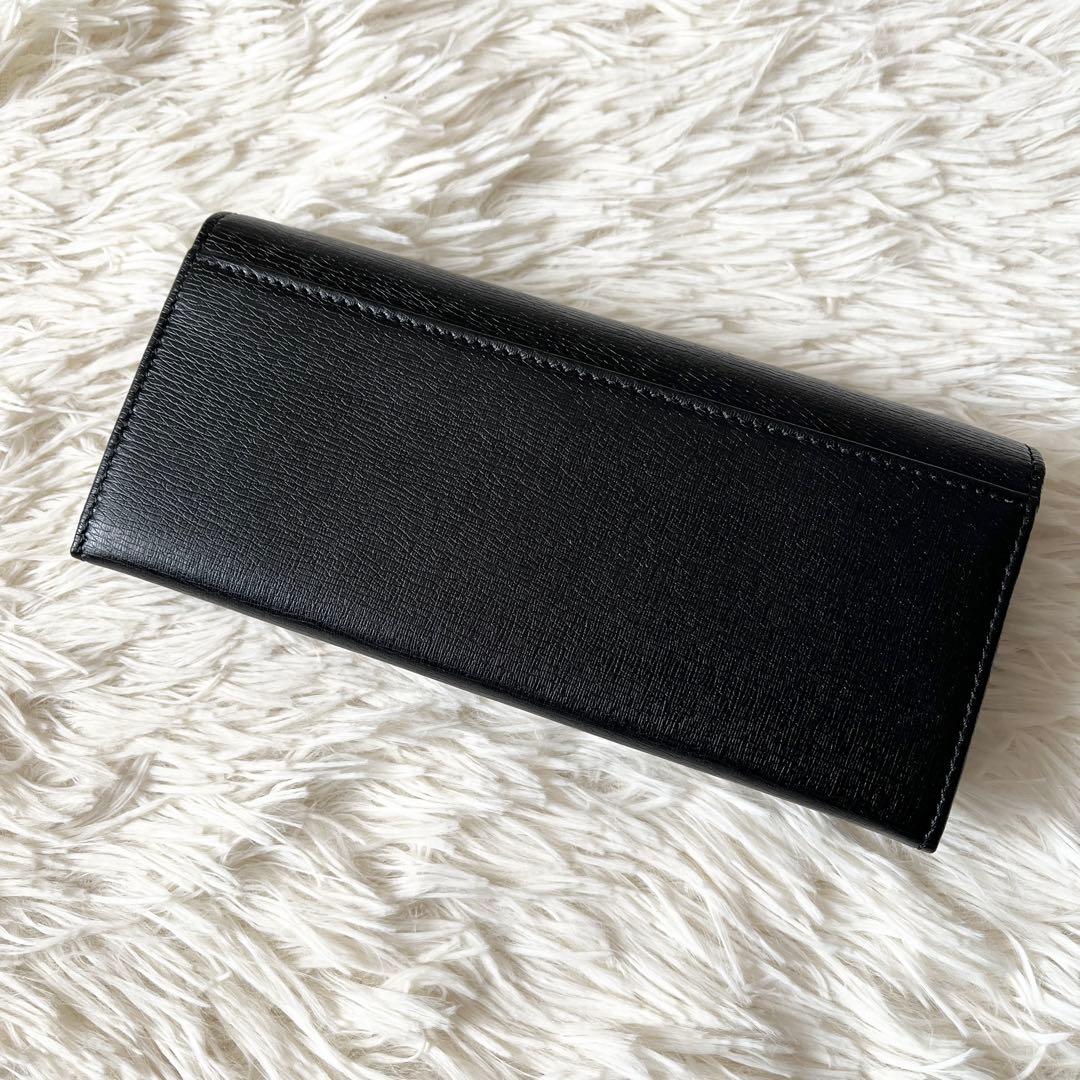 未使用✨グッチ インターロッキング 長財布 二つ折り 本革 ブラック 黒