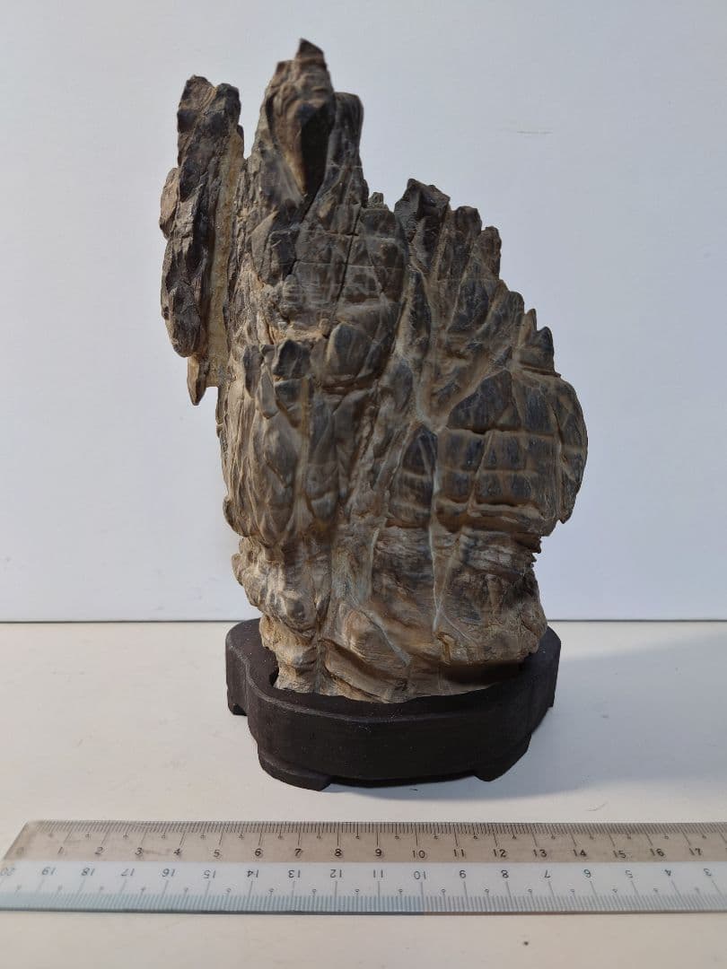 抹香石　峻峰　水石 鑑賞石