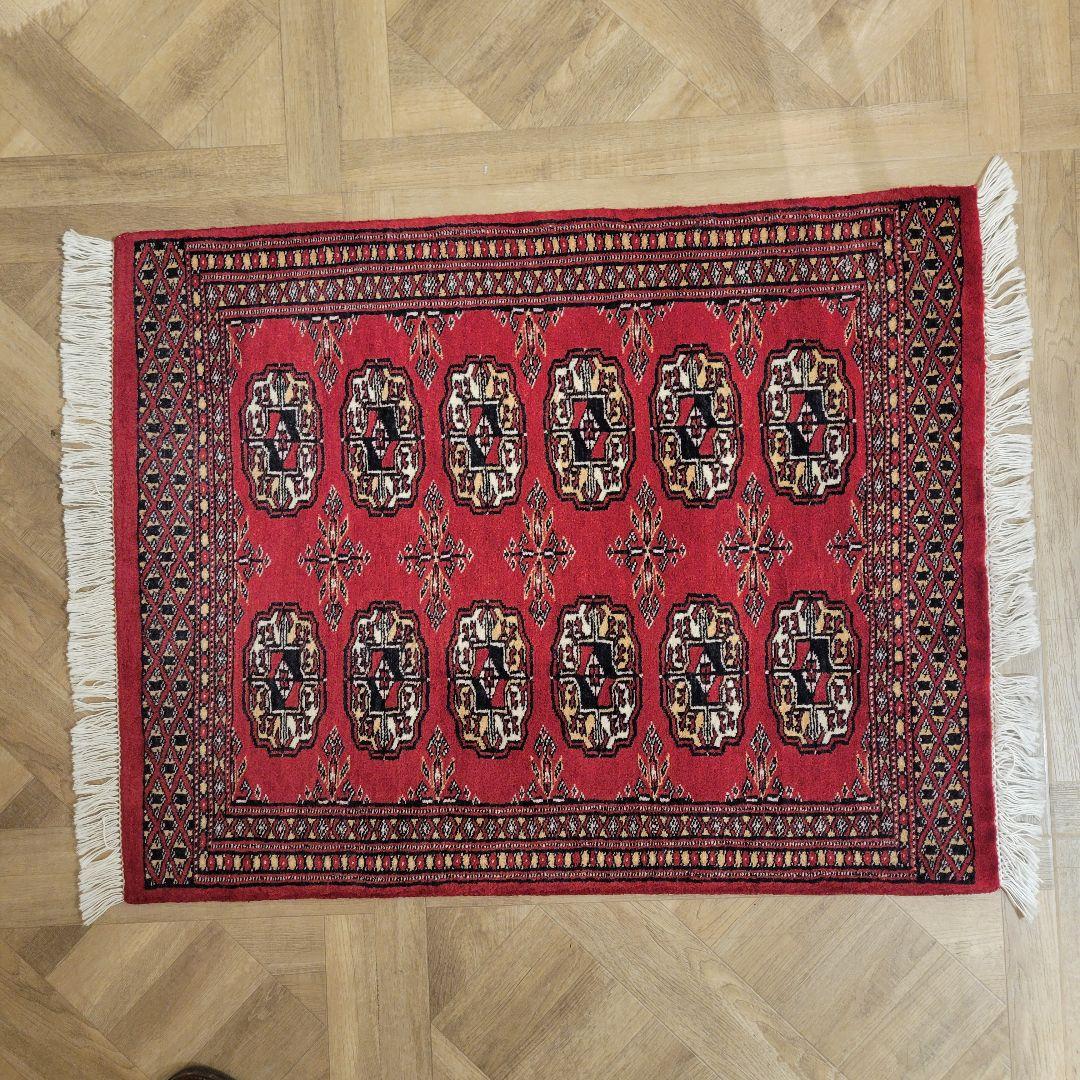 60x77cm高品質手織りマット(225)ペルシャ・パキスタンじゅうたん