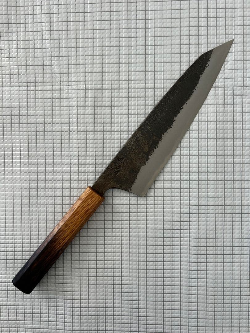 堺孝行 包丁 牛刀 牛刀包丁 焔 紅蓮 安来鋼青紙二号 八角柄 225mm ③