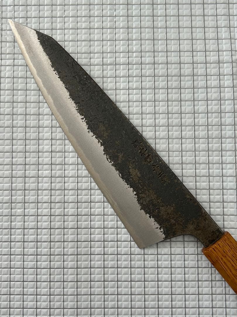 堺孝行 包丁 牛刀 牛刀包丁 焔 紅蓮 安来鋼青紙二号 八角柄 225mm ③