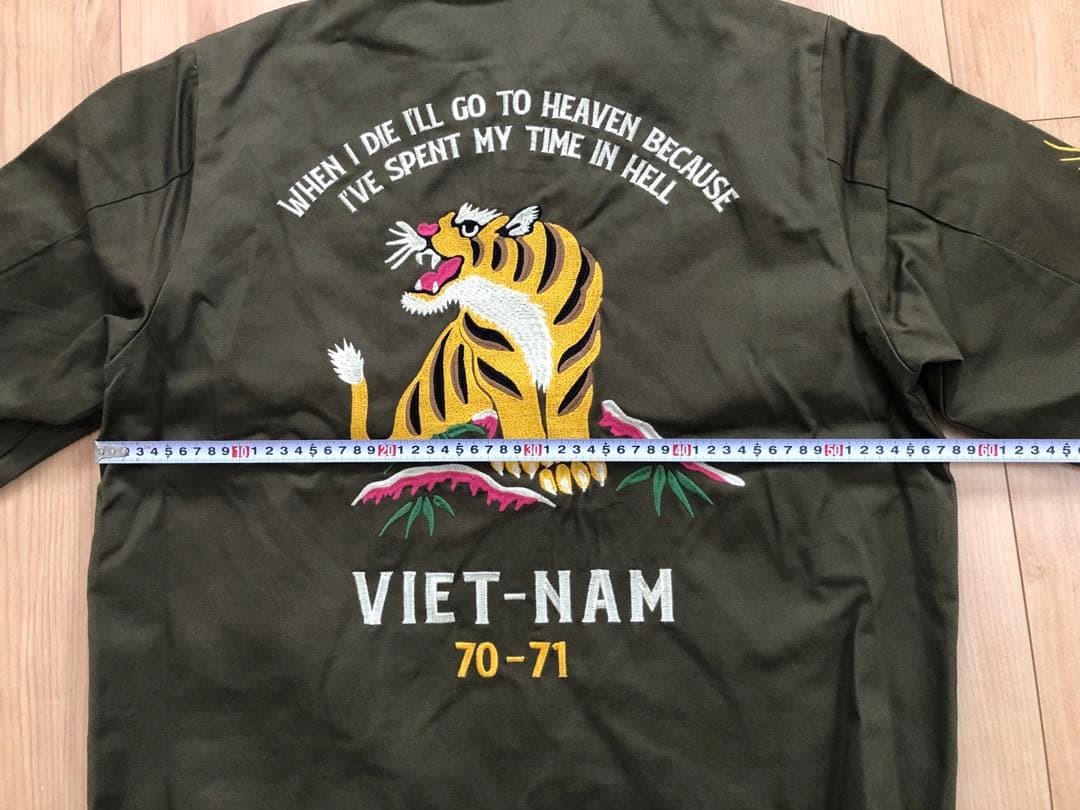 未使用タグ付！HOUSTON ベトナムジャケット TIGER／ベトジャン 虎