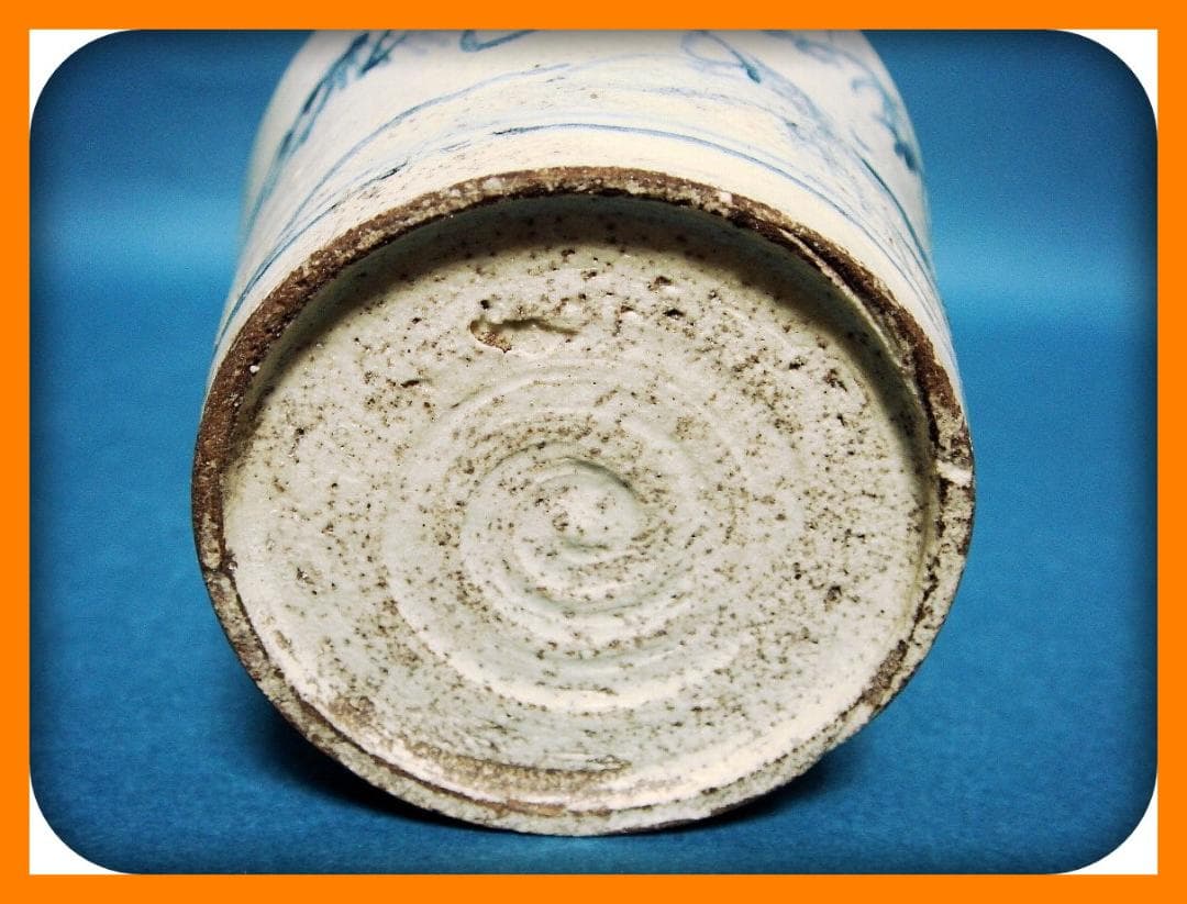 802『染付 鷺 柳 蕎麦猪口』　/骨董品 古美術 アンティーク 古玩